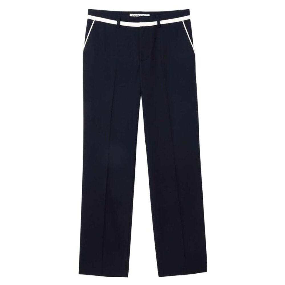 Lacoste Mens Button Straight Suit Trousers / Blue